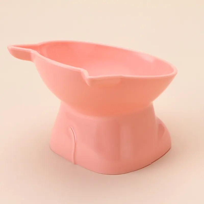 Plastic Tilted Elevated Cat Bowl Non-Slip Cat Bowl Elevated Cat Food Bowl Small Dogs Drinking Eating Feeder Accessories