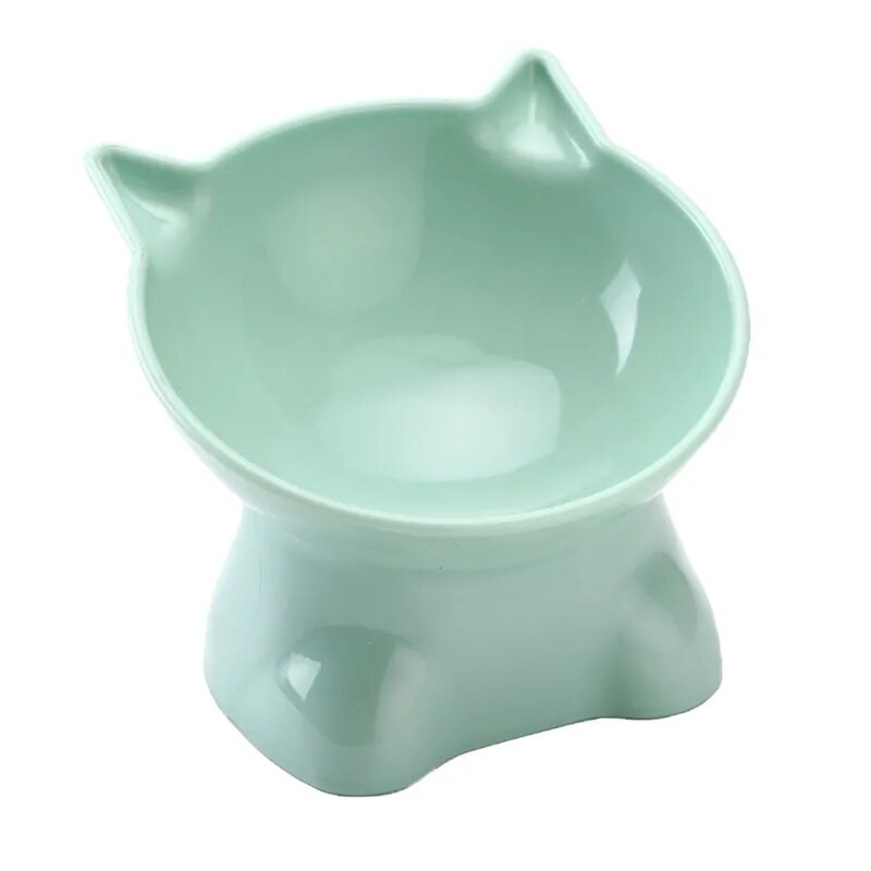 Plastic Tilted Elevated Cat Bowl Non-Slip Cat Bowl Elevated Cat Food Bowl Small Dogs Drinking Eating Feeder Accessories