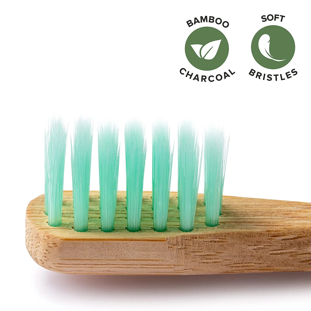 Bamboo Toothbrushes 5 Pack BPA Free