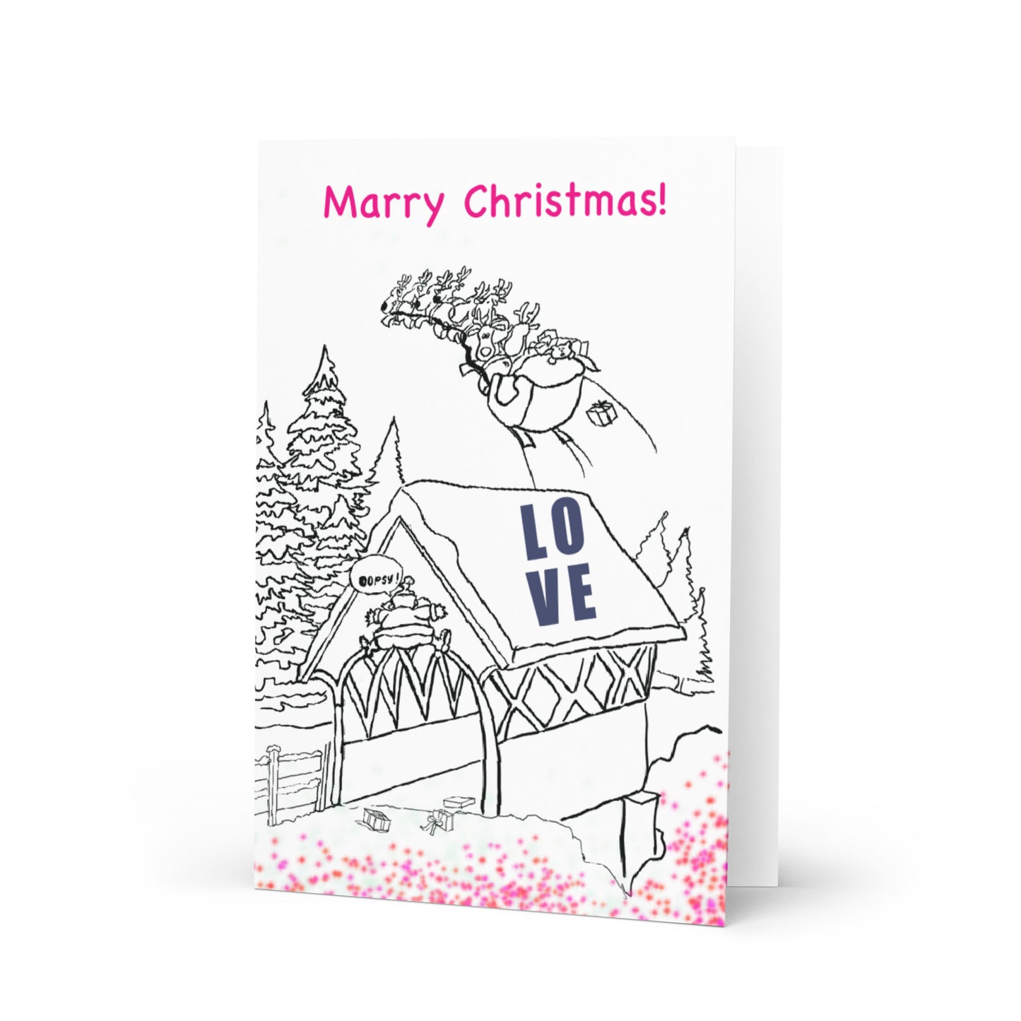 Love Christmas greeting card